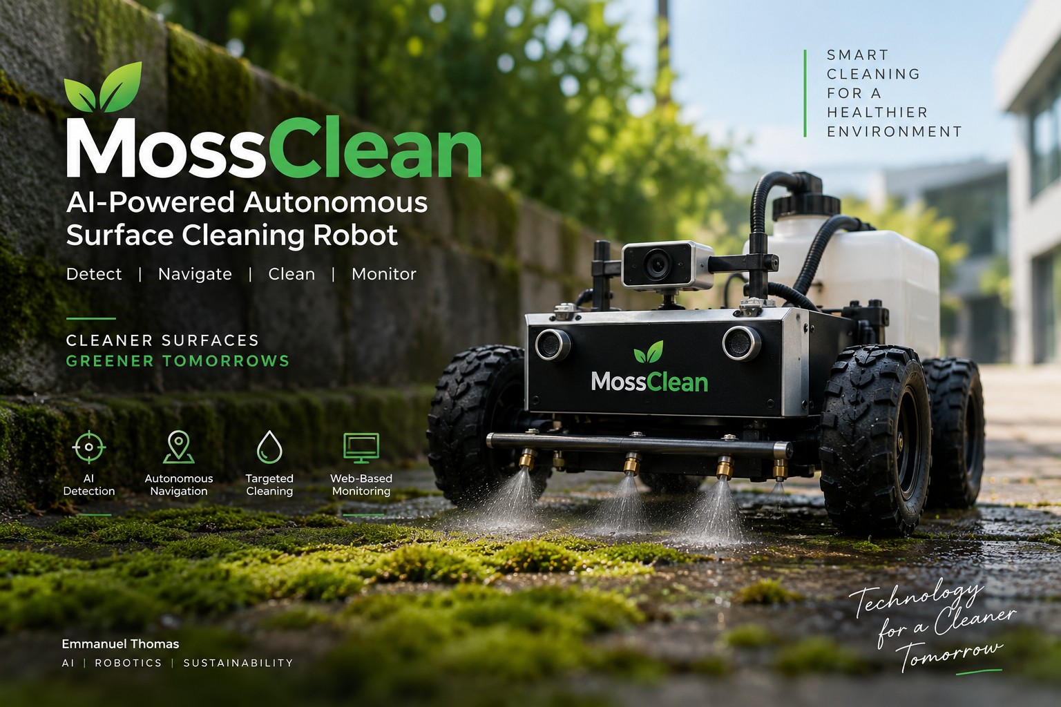 AI-Powered Autonomous Surface Cleaning Robot